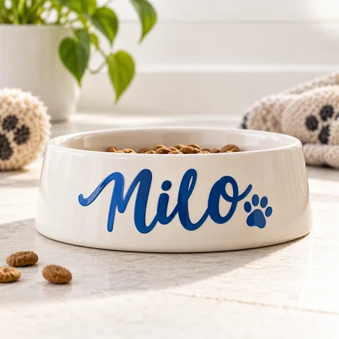 Pet Bowl Name Decal