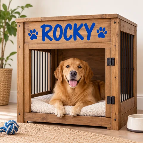 Dog Kennel Name Decal